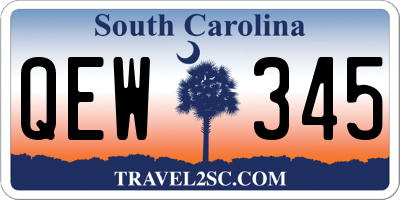 SC license plate QEW345