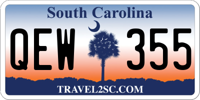 SC license plate QEW355