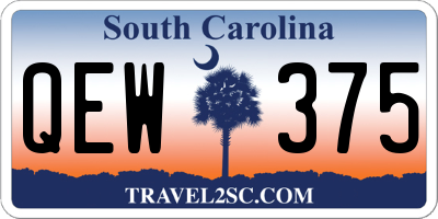 SC license plate QEW375