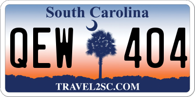 SC license plate QEW404