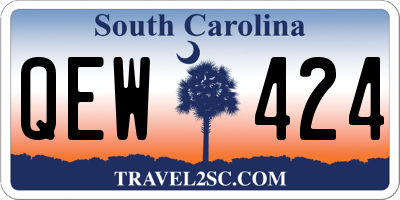 SC license plate QEW424