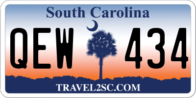 SC license plate QEW434