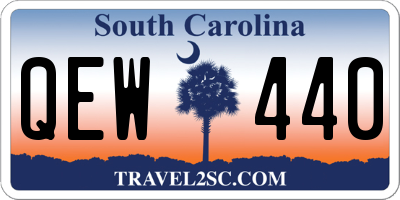 SC license plate QEW440