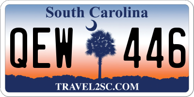 SC license plate QEW446
