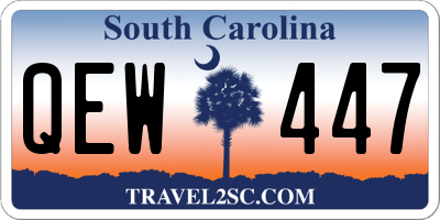 SC license plate QEW447