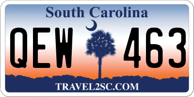 SC license plate QEW463