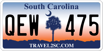 SC license plate QEW475