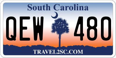 SC license plate QEW480