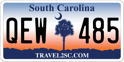 SC license plate QEW485