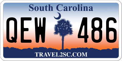 SC license plate QEW486