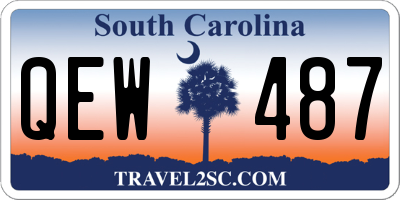 SC license plate QEW487
