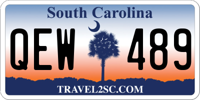 SC license plate QEW489