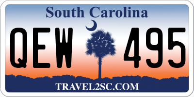 SC license plate QEW495