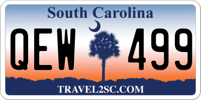 SC license plate QEW499