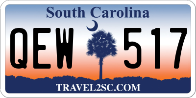 SC license plate QEW517