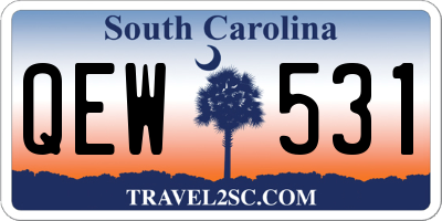 SC license plate QEW531