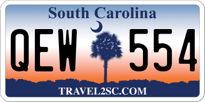 SC license plate QEW554