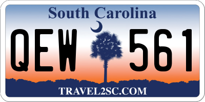 SC license plate QEW561