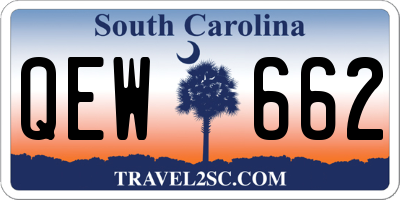 SC license plate QEW662