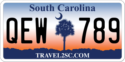 SC license plate QEW789