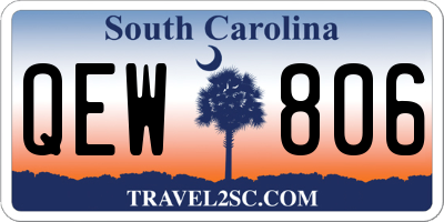 SC license plate QEW806
