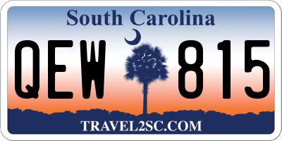 SC license plate QEW815
