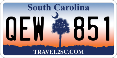 SC license plate QEW851