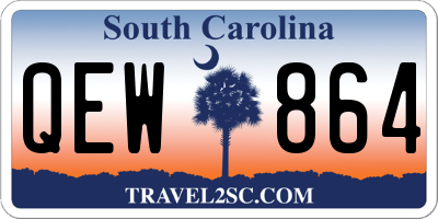 SC license plate QEW864