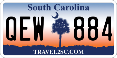 SC license plate QEW884