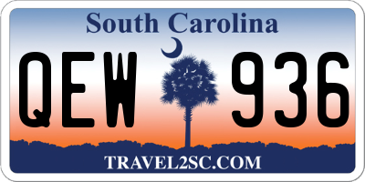 SC license plate QEW936