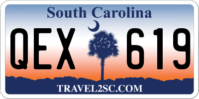 SC license plate QEX619