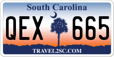 SC license plate QEX665