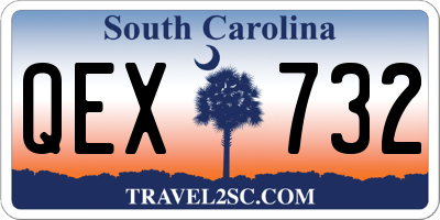 SC license plate QEX732