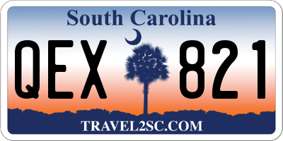 SC license plate QEX821