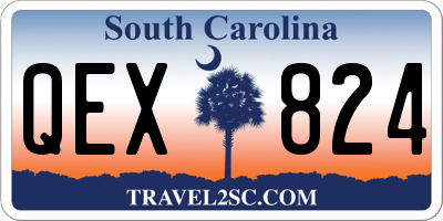 SC license plate QEX824