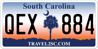 SC license plate QEX884