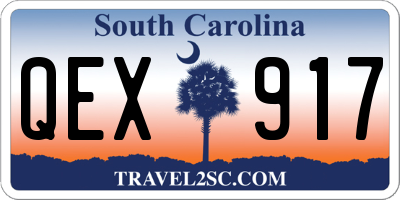 SC license plate QEX917