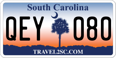 SC license plate QEY080