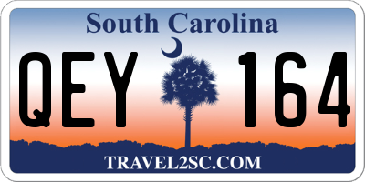 SC license plate QEY164