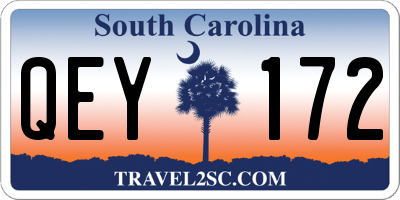SC license plate QEY172