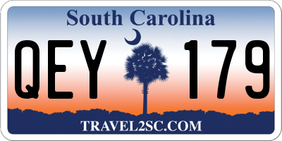 SC license plate QEY179