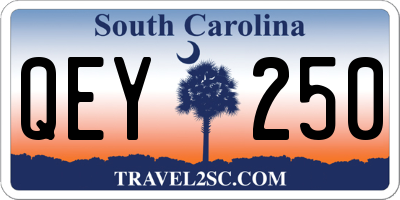 SC license plate QEY250