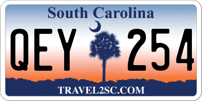 SC license plate QEY254