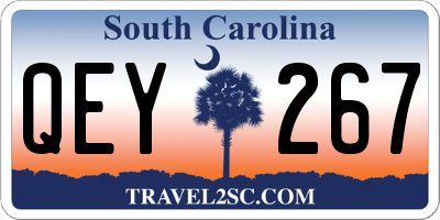 SC license plate QEY267