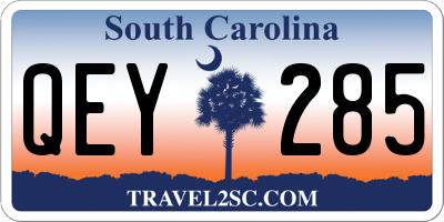 SC license plate QEY285