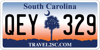 SC license plate QEY329