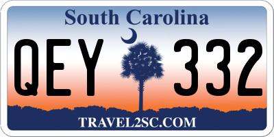 SC license plate QEY332