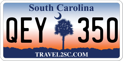 SC license plate QEY350