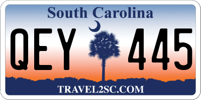 SC license plate QEY445