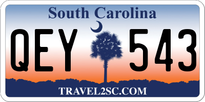 SC license plate QEY543